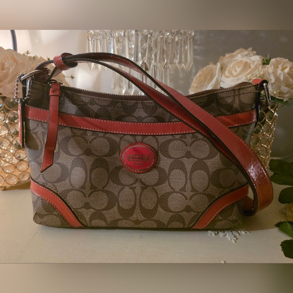 Coach Brown and Red Women's Bag